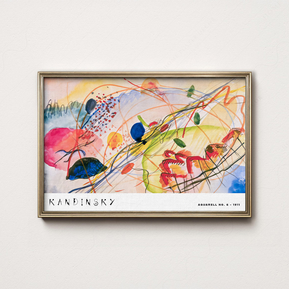 Wassily Kandinsky Abstract Watercolour Exhibition Poster Art Print — artwork preview 7