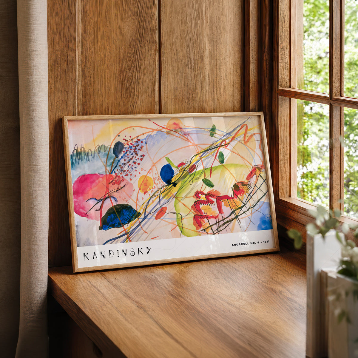 Wassily Kandinsky Abstract Watercolour Exhibition Poster Art Print — artwork preview 22