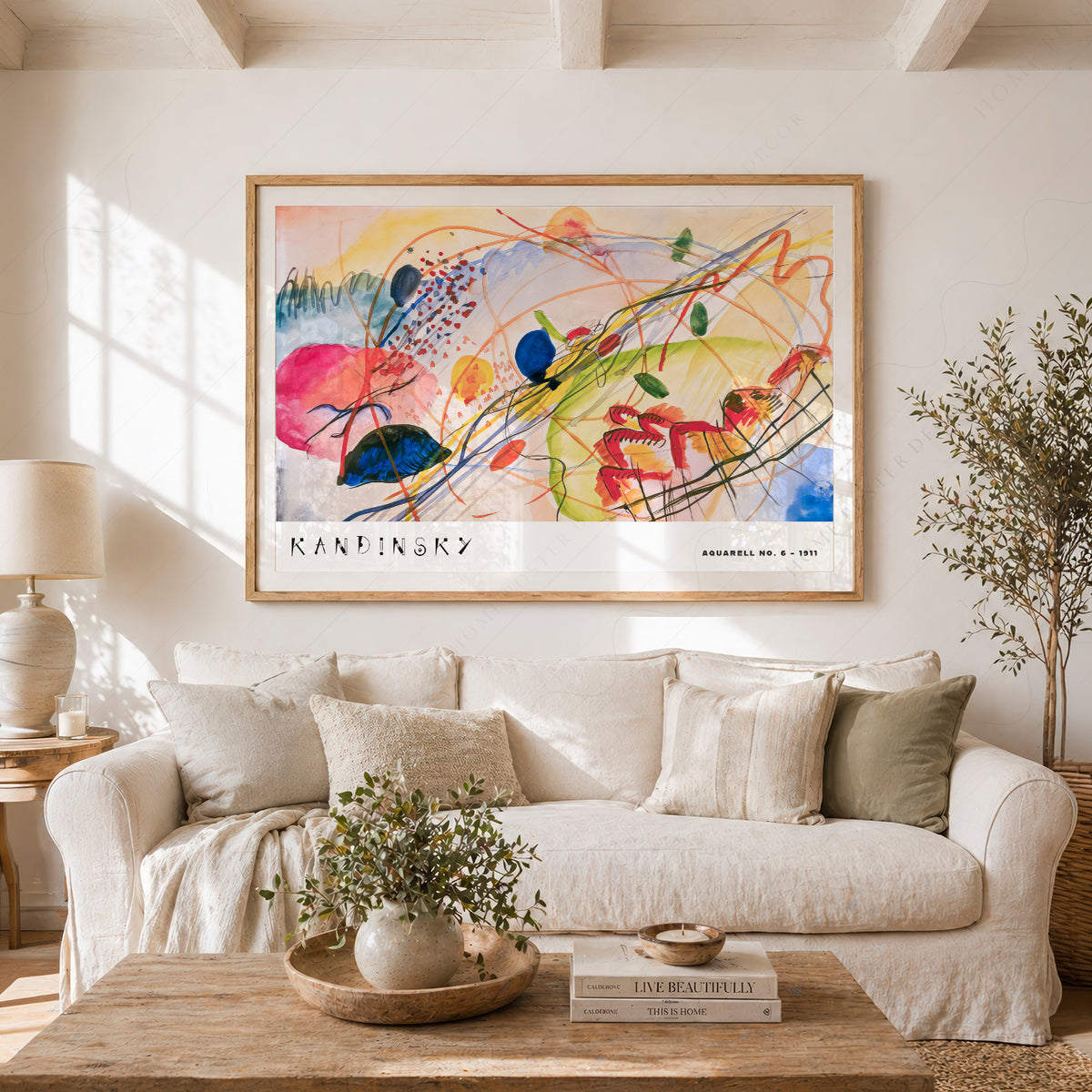 Wassily Kandinsky Abstract Watercolour Exhibition Poster Art Print — artwork preview 23