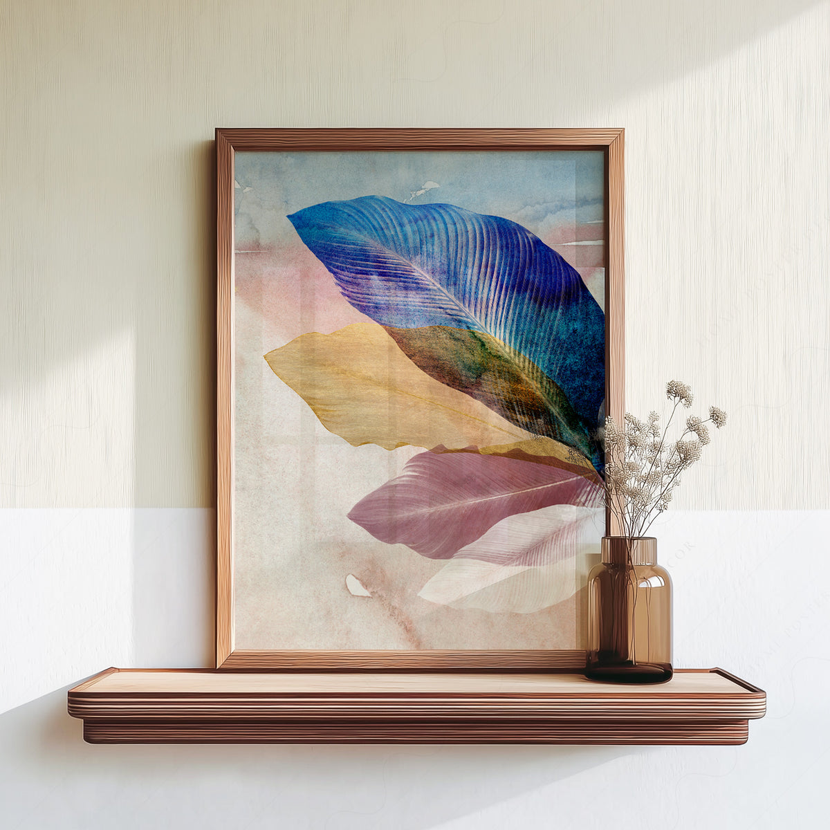 Abstract Botanical Leaves Art Print – Modern Colorful Wall Decor Poster – 19-11 — artwork preview 18