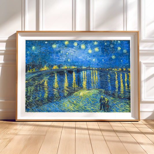 Vincent Van Gogh Starry Night Over the Rhône Print – Famous Painting Wall Art — artwork preview 5
