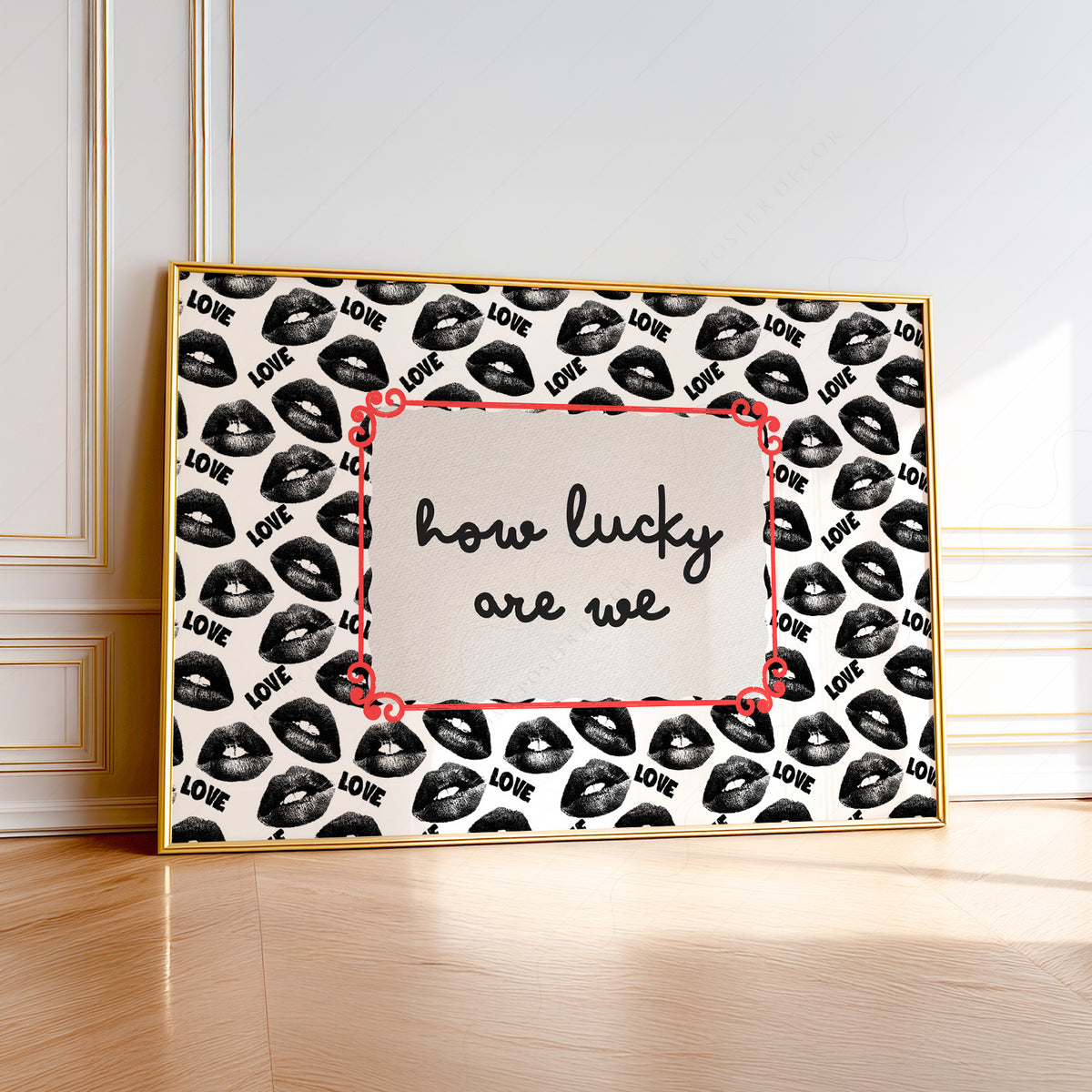 How Lucky Are We Quote Art Print — artwork preview 1