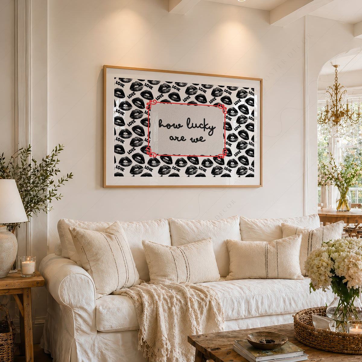 How Lucky Are We Quote Art Print — artwork preview 6