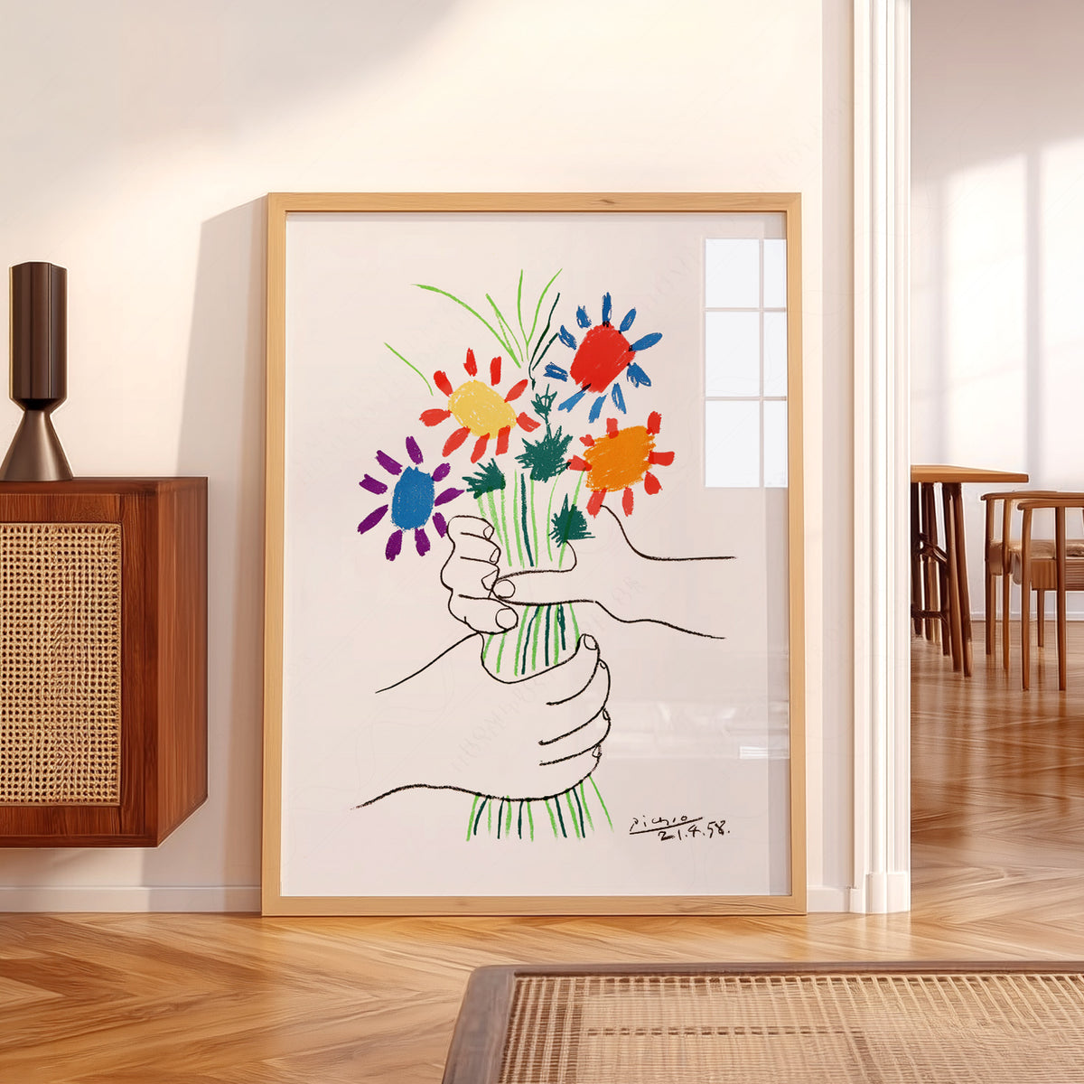 Pablo Picasso The Flowers of Peace 1958 Art Print – Modern Wall Decor — artwork preview 5
