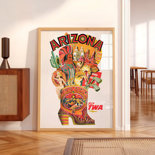 David Klein Arizona Travel Poster Art Print — artwork preview 5