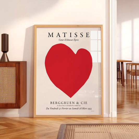 Henri Matisse Coeur D'Amour Épris Exhibition Print – Red Heart Poster — artwork preview 5