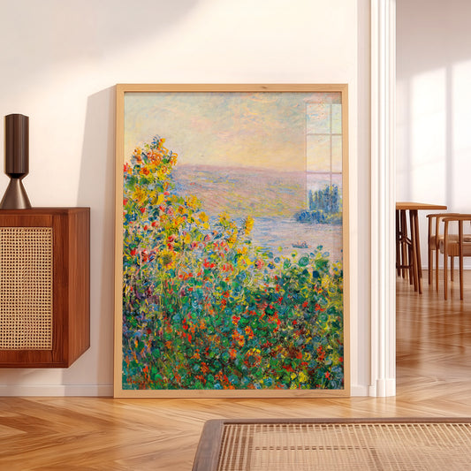 Claude Monet, Flower Beds at Vétheuil Print – Museum Art Print — artwork preview 5