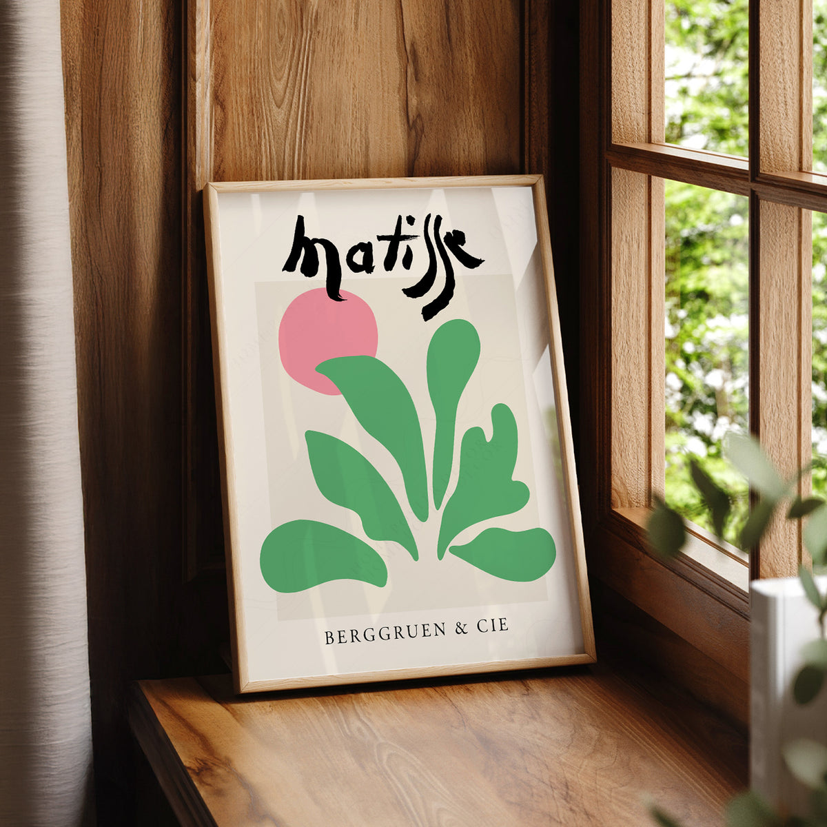 Henri Matisse Green Leaf and Pink Circle Art Print — artwork preview 7