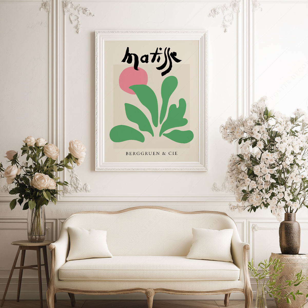 Henri Matisse Green Leaf and Pink Circle Art Print — artwork preview 17