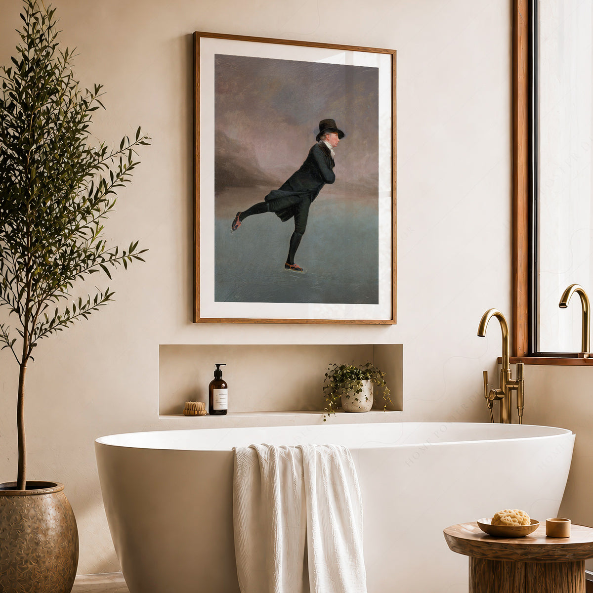 Skating on Duddingston Loch Art Print — artwork preview 22