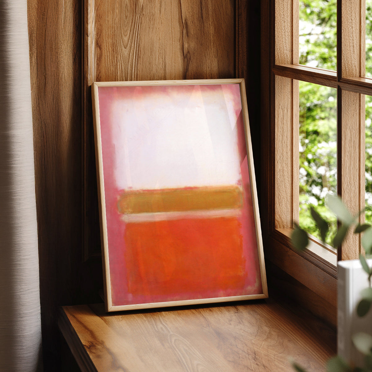 Mark Rothko Pink Orange and Red Colour Blocks Art Print — artwork preview 7