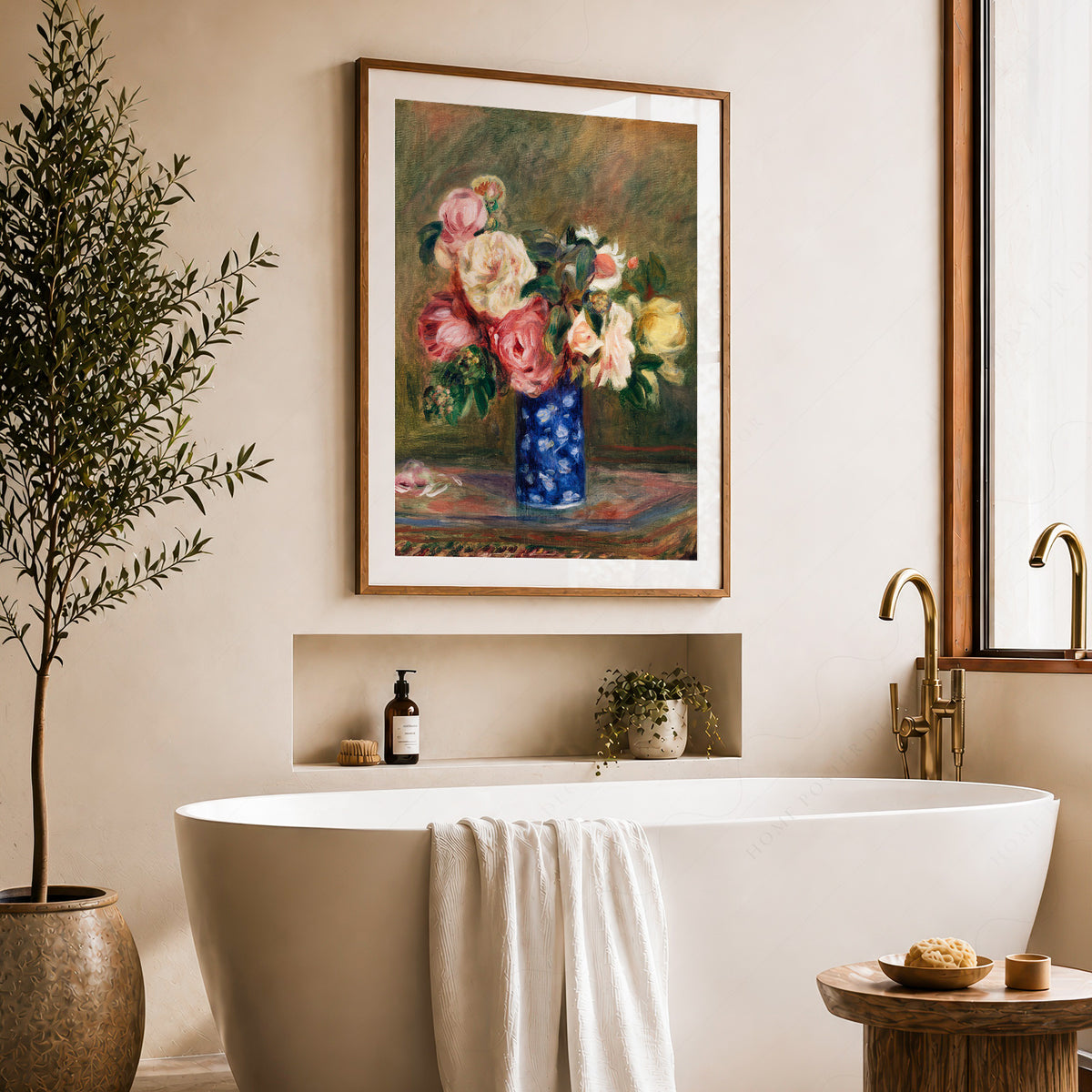 Pierre-Auguste Renoir Bouquet of Roses Art Print — artwork preview 22