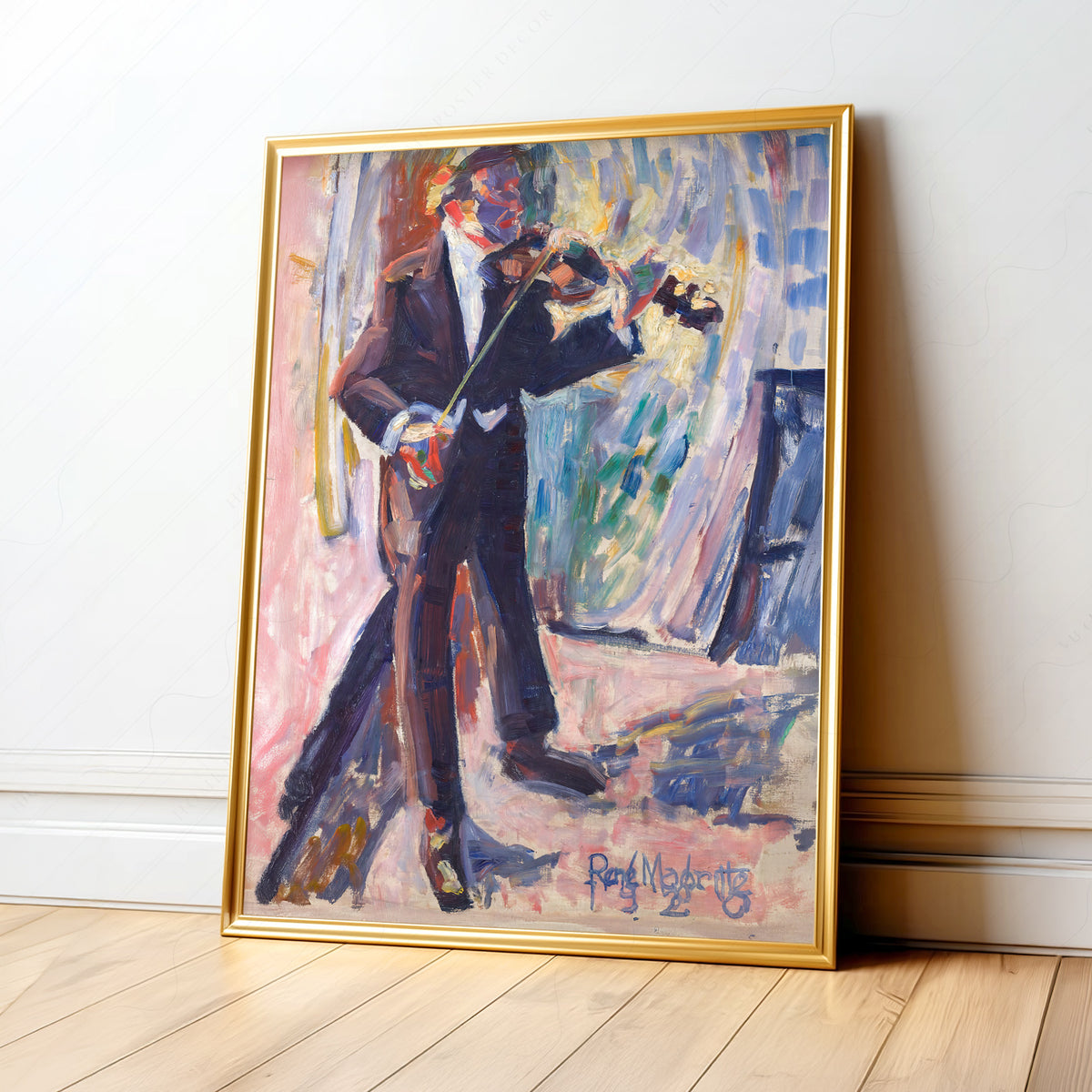 Rene Magritte The Violinist Art Print — artwork preview 1