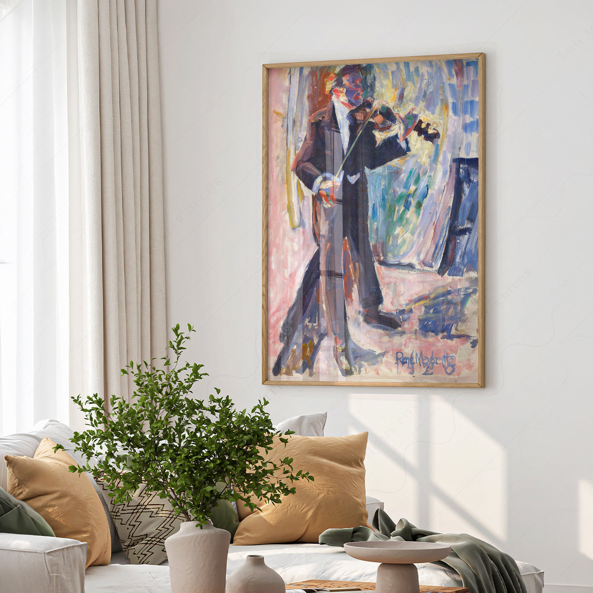 Rene Magritte The Violinist Art Print — artwork preview 6