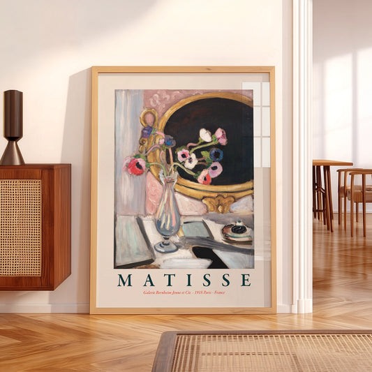 Henri Matisse Anemones with Black Mirror Art Print – Vintage Exhibition Poster — artwork preview 5
