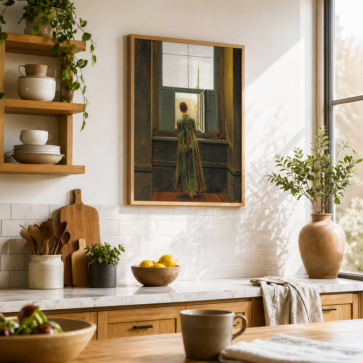 Caspar David Friedrich Woman at a Window Art Print — artwork preview 23