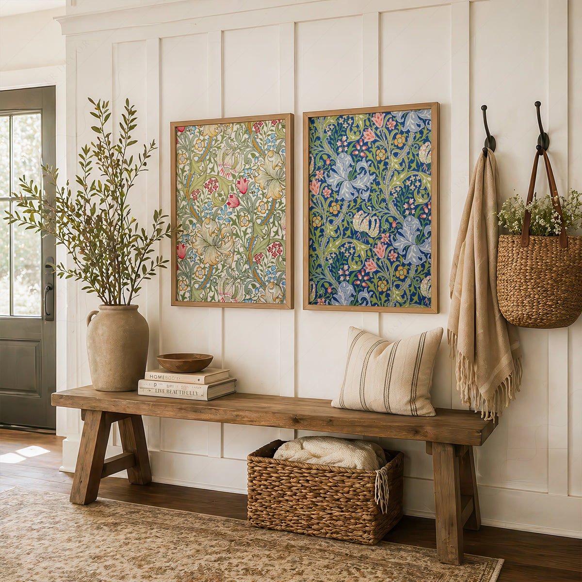 William Morris Golden Lily and Compton Floral Pair – Set of 2 Art Prints — artwork preview 16