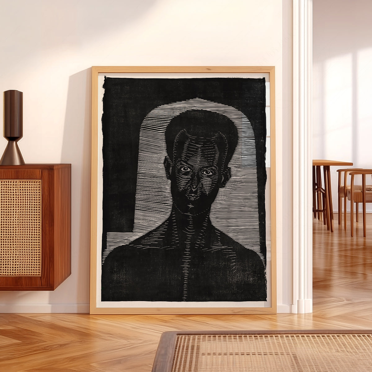 Samuel Jessurun de Mesquita Black and White Portrait Art Print — artwork preview 5