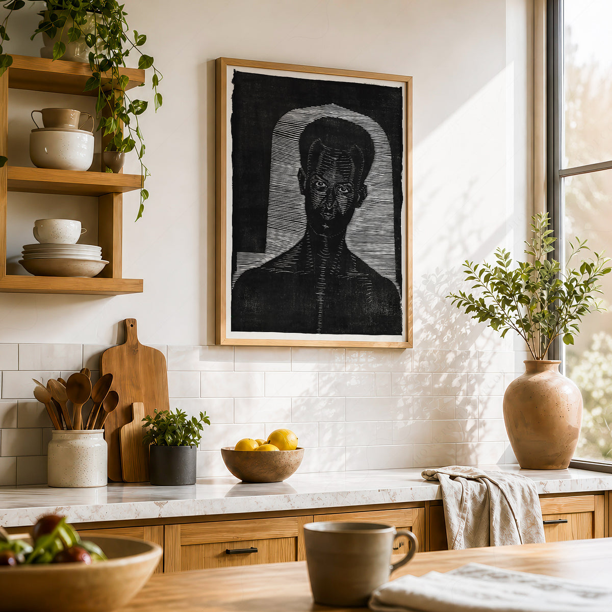 Samuel Jessurun de Mesquita Black and White Portrait Art Print — artwork preview 23