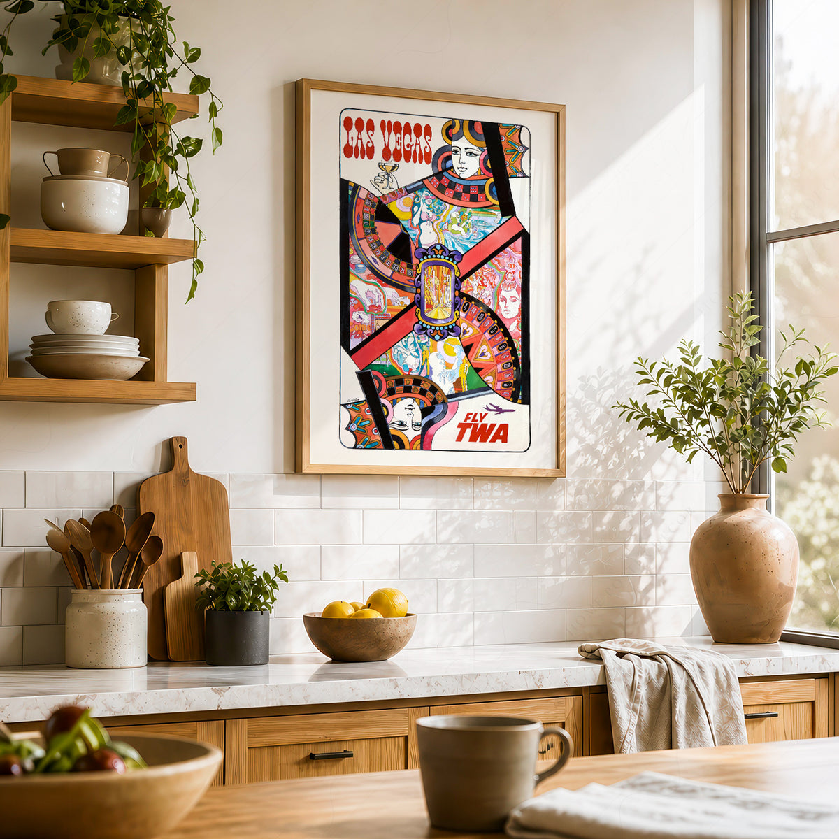 David Klein Las Vegas Playing Card Travel Poster Art Print — artwork preview 23