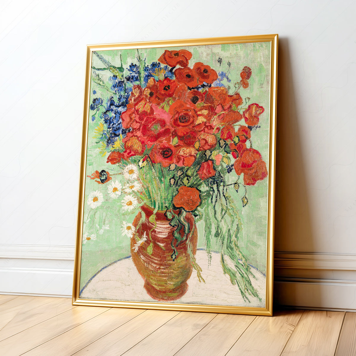 Vincent van Gogh Vase with Daisies and Poppies Art Print — artwork preview 1