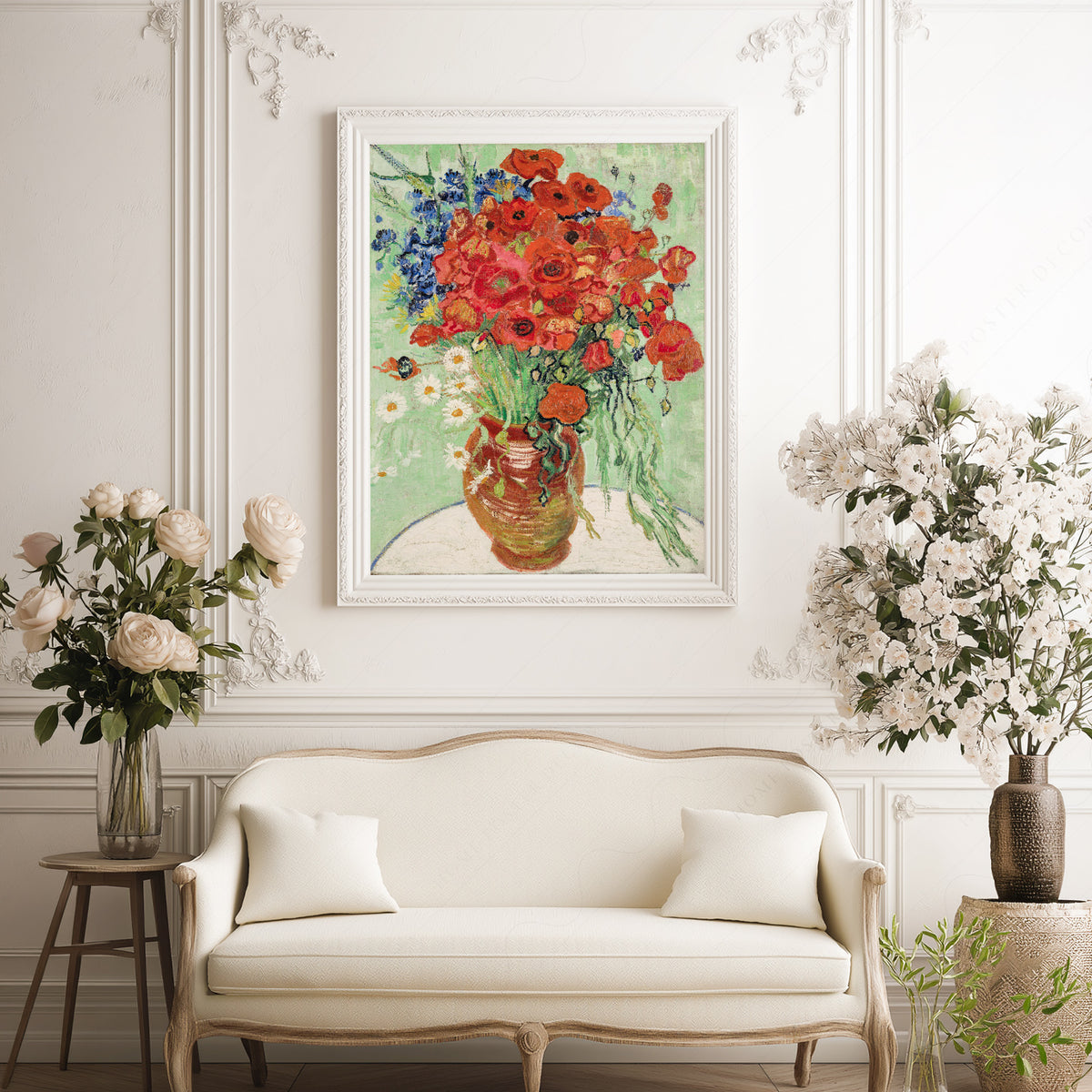 Vincent van Gogh Vase with Daisies and Poppies Art Print — artwork preview 17