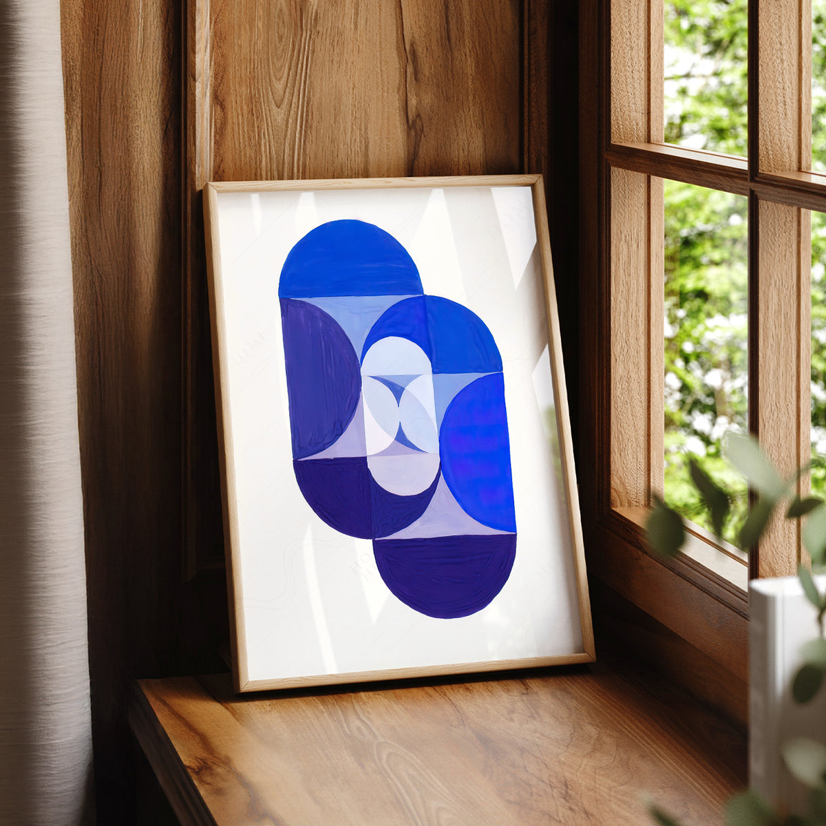 Joseph Schillinger Blue Geometric Forms Art Print — artwork preview 7