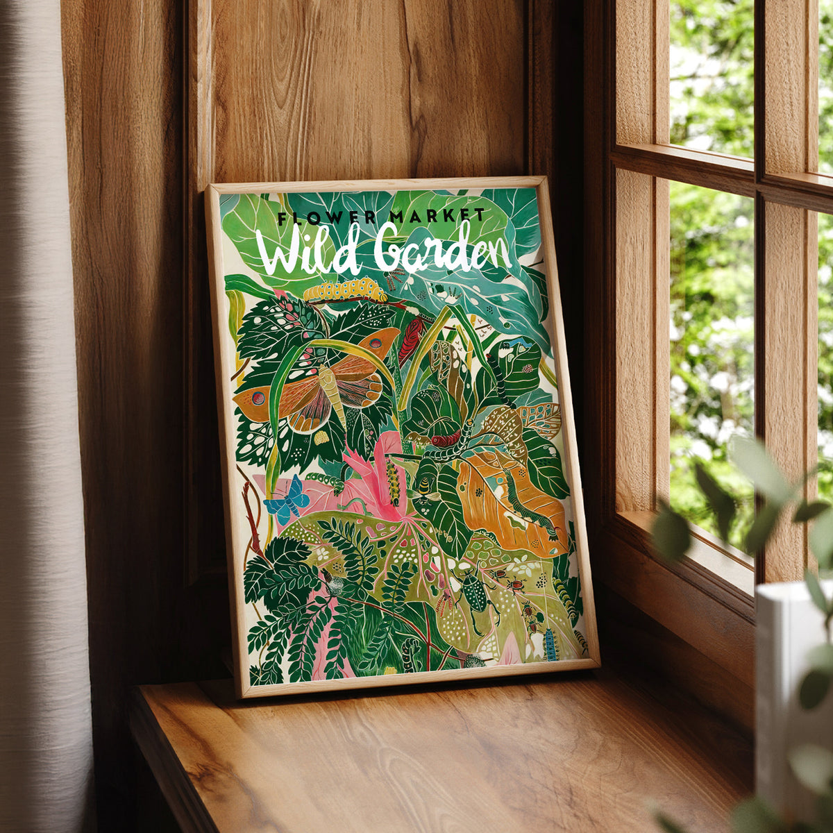 Wild Garden Flower Market Art Print — artwork preview 7