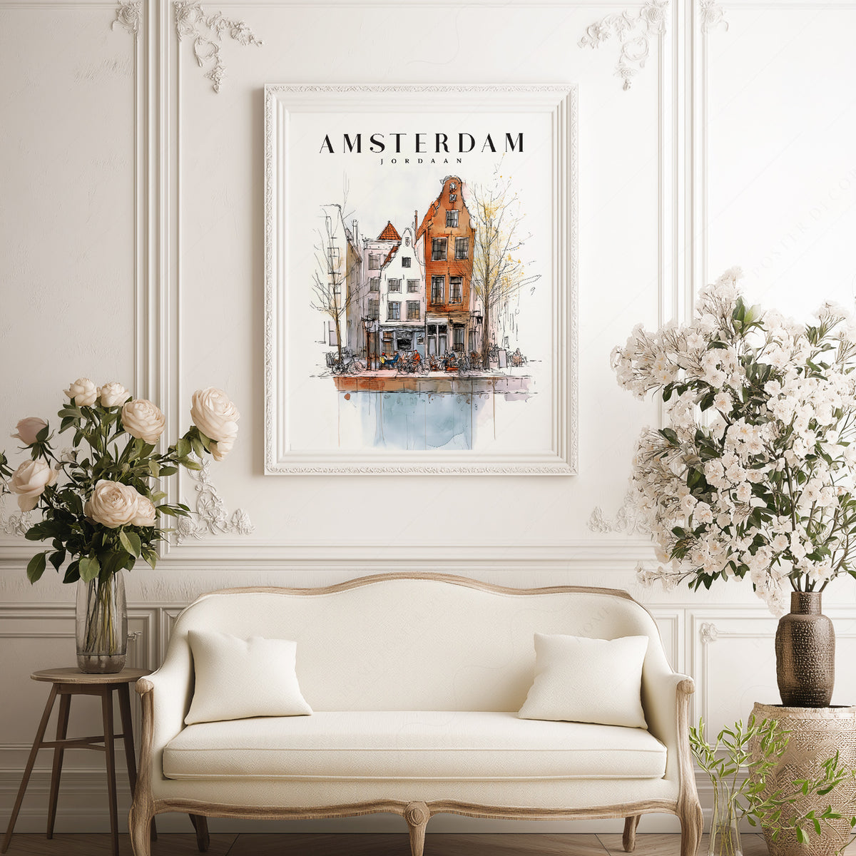 Amsterdam Jordaan Neighborhood Art Print – Dutch Travel Poster Wall Art — artwork preview 17