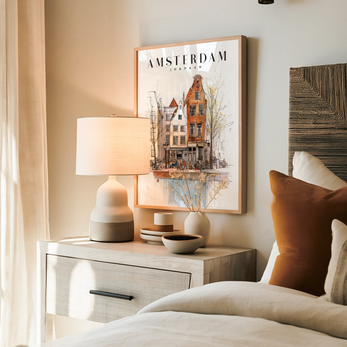 Amsterdam Jordaan Neighborhood Art Print – Dutch Travel Poster Wall Art — artwork preview 19