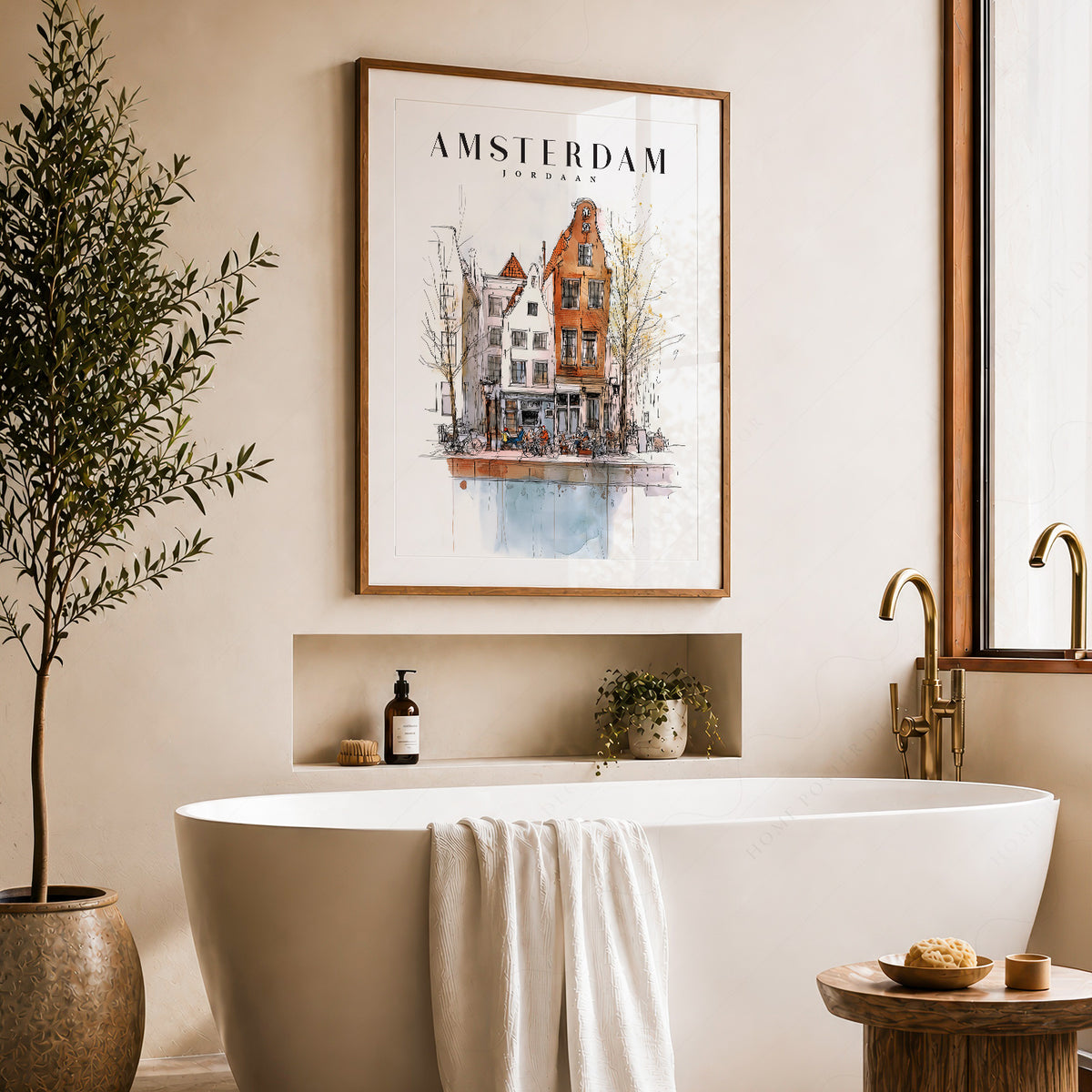 Amsterdam Jordaan Neighborhood Art Print – Dutch Travel Poster Wall Art — artwork preview 22