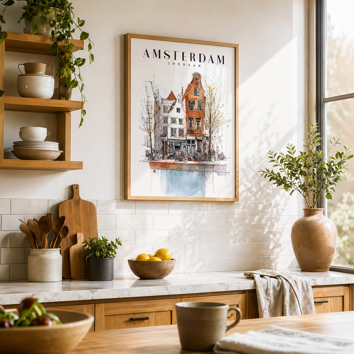 Amsterdam Jordaan Neighborhood Art Print – Dutch Travel Poster Wall Art — artwork preview 23
