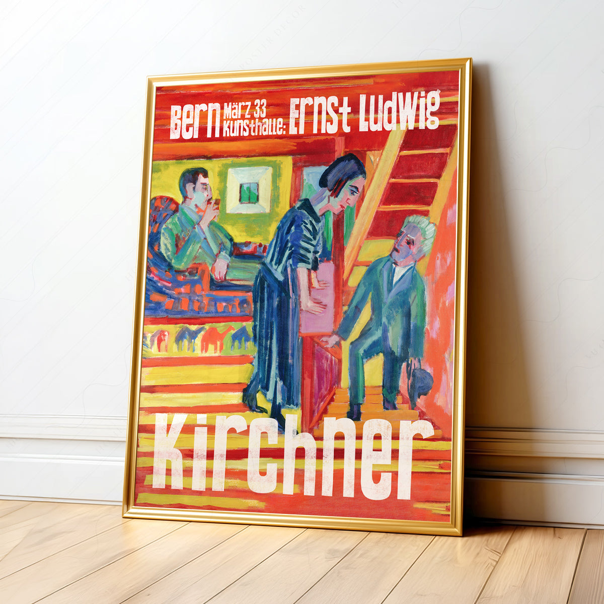 Ernst Ludwig Kirchner The Visit Exhibition Poster Art Print — artwork preview 1
