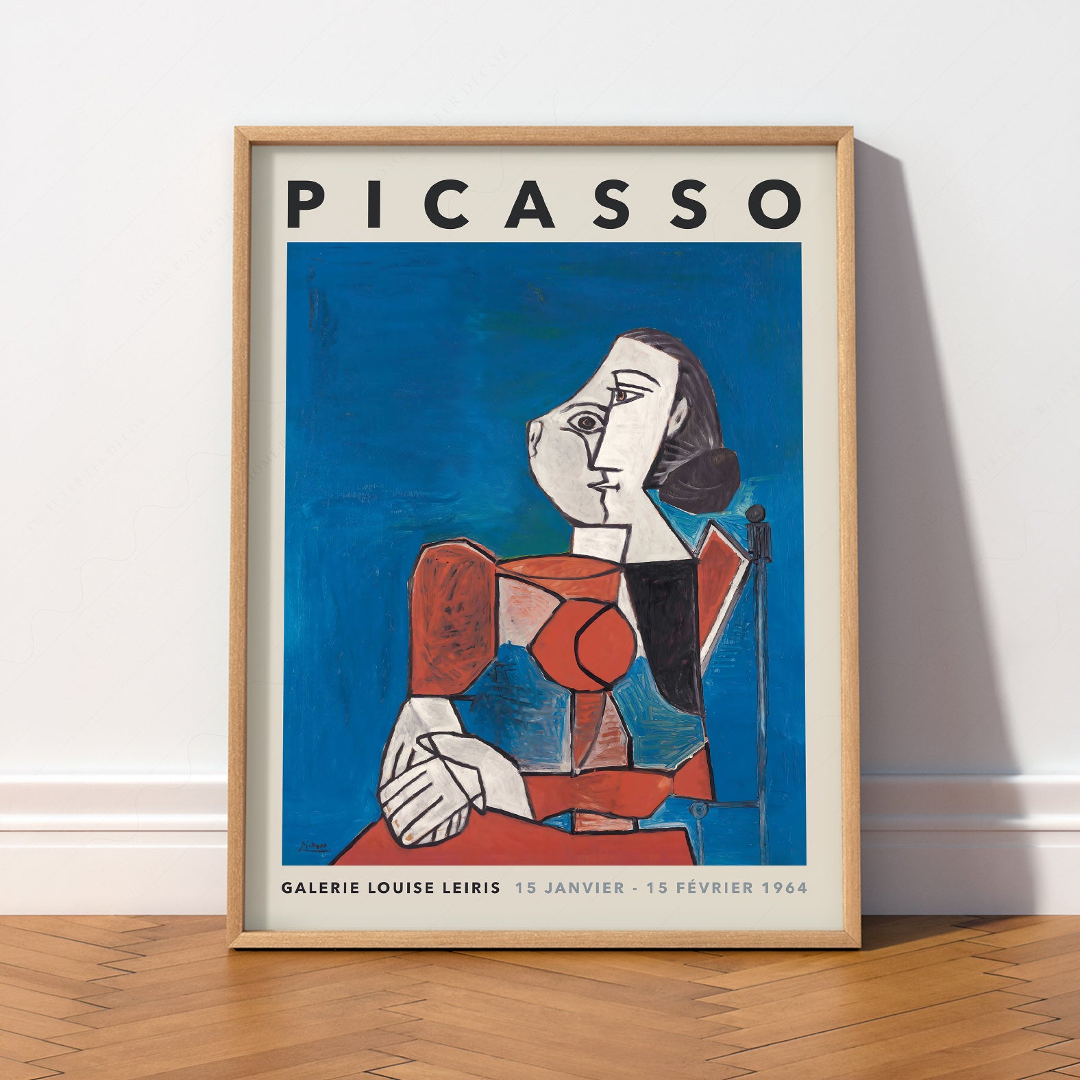 フランス製【Pablo Picasso】リトグラフ 版画 ポスター 額装 Pablo Picasso Exhibition Poster – Cubist Art Print | Home Poster Decor