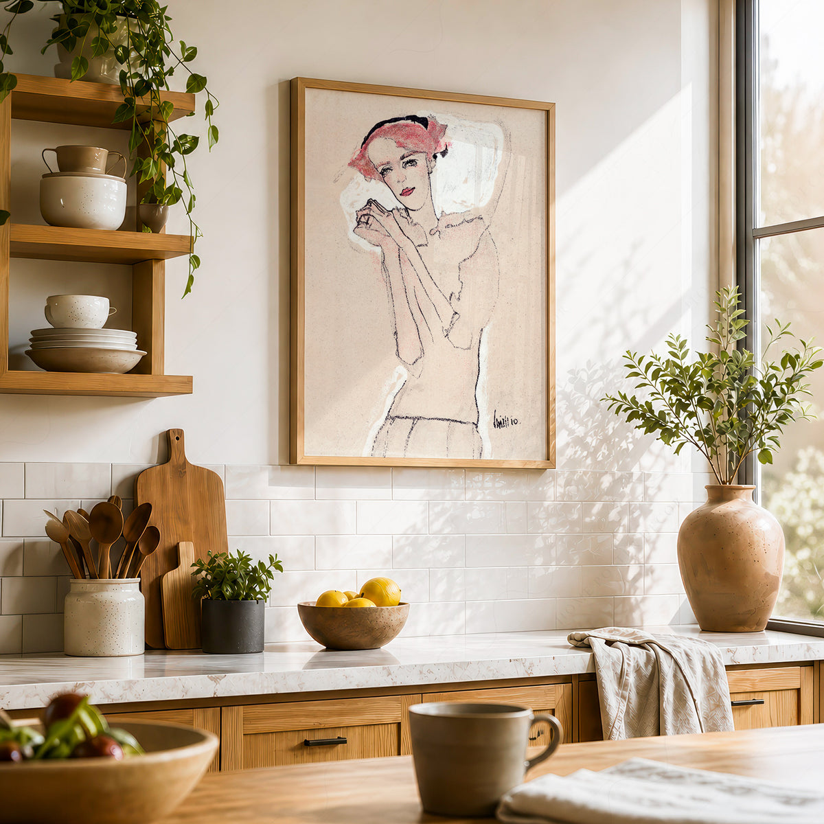 Egon Schiele Portrait of a Woman 1910 Art Print – Vintage Drawing Poster — artwork preview 23