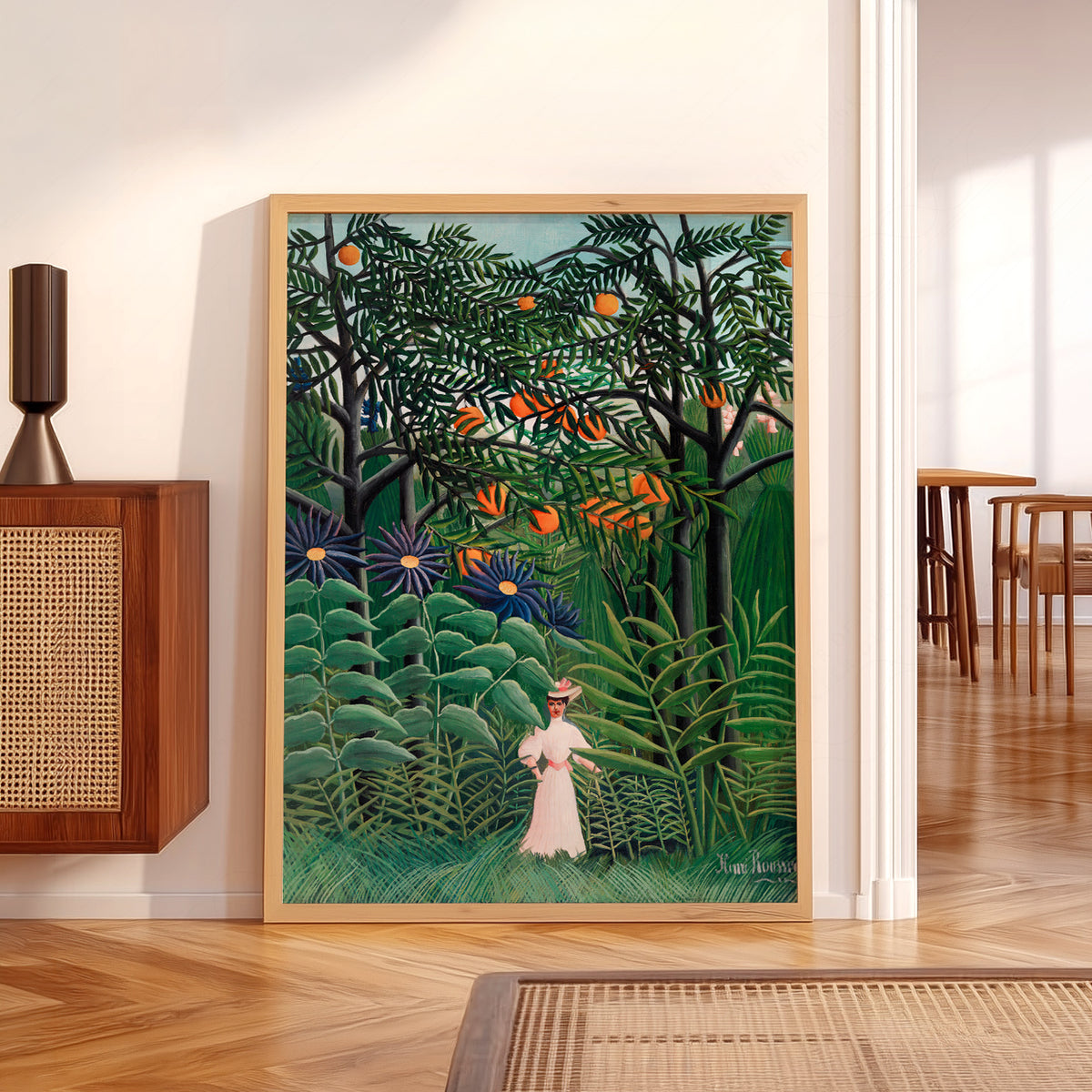 Henri Rousseau Woman Walking in an Exotic Forest Print – Jungle Wall Art — artwork preview 5