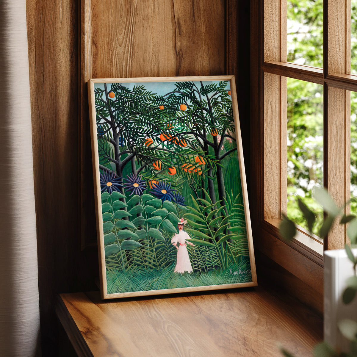 Henri Rousseau Woman Walking in an Exotic Forest Print – Jungle Wall Art — artwork preview 7