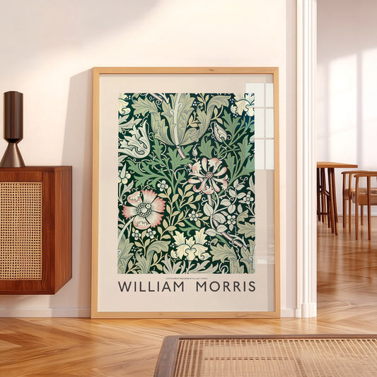 William Morris Compton Art Print – Green Floral Botanical Poster — artwork preview 5