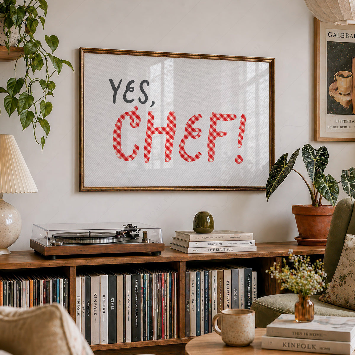 Yes Chef Quote Art Print — artwork preview 19