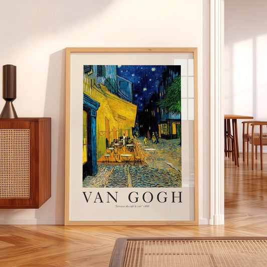 Van Gogh Café Terrace at Night Art Print – Famous Painting Wall Art — artwork preview 5