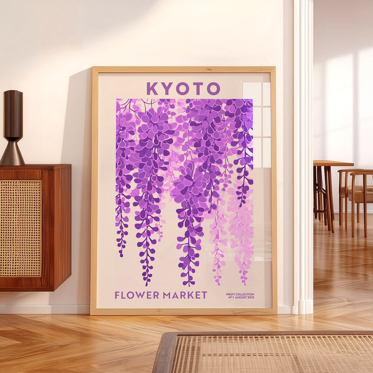 Kyoto Flower Market Art Print — artwork preview 5