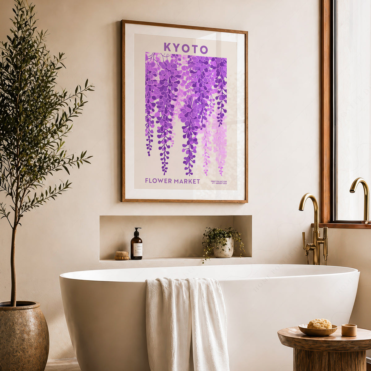 Kyoto Flower Market Art Print — artwork preview 22