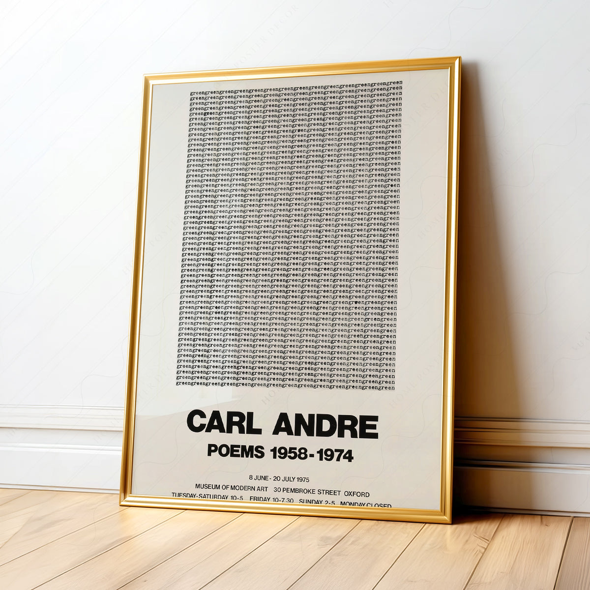 Carl Andre Poems Exhibition Poster Art Print — artwork preview 1