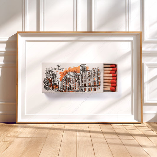 The Berkeley Hotel Matchbox Print – Vintage London Travel Poster Art — artwork preview 5