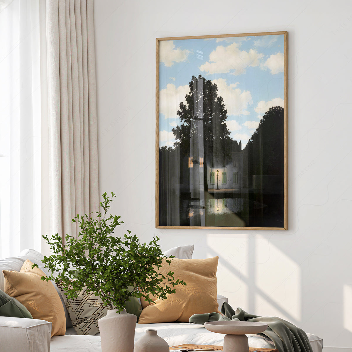René Magritte Empire of Light Art Print – Surrealist Wall Art Poster — artwork preview 6