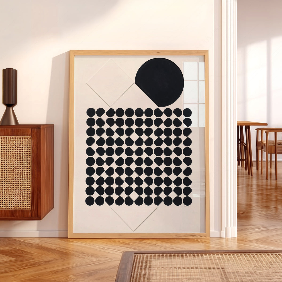 Victor Vasarely Black Dot Composition Art Print — artwork preview 5