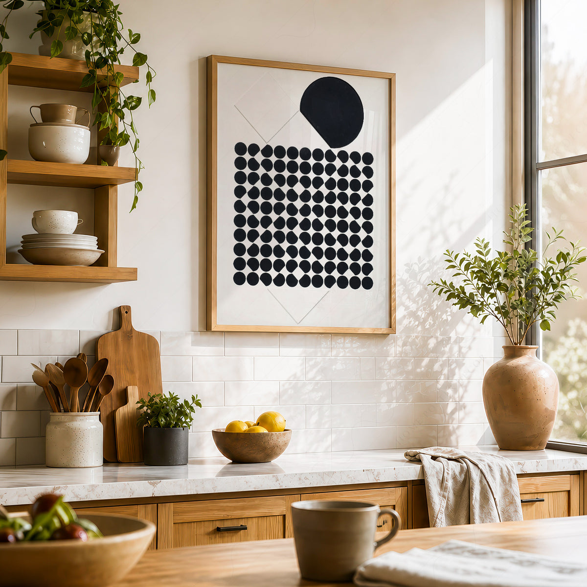 Victor Vasarely Black Dot Composition Art Print — artwork preview 23