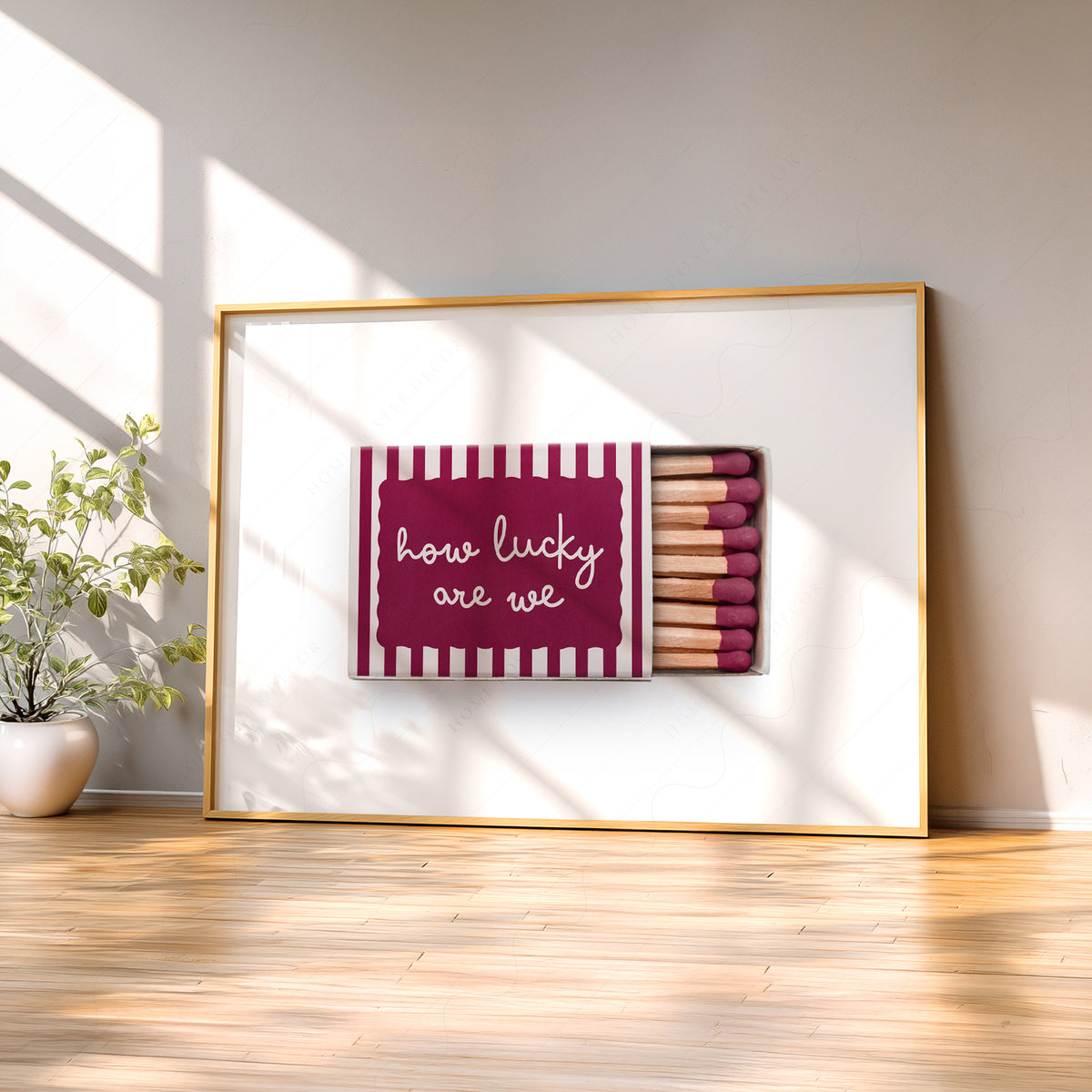 How Lucky Are We Matchbox Art Print — artwork preview 2