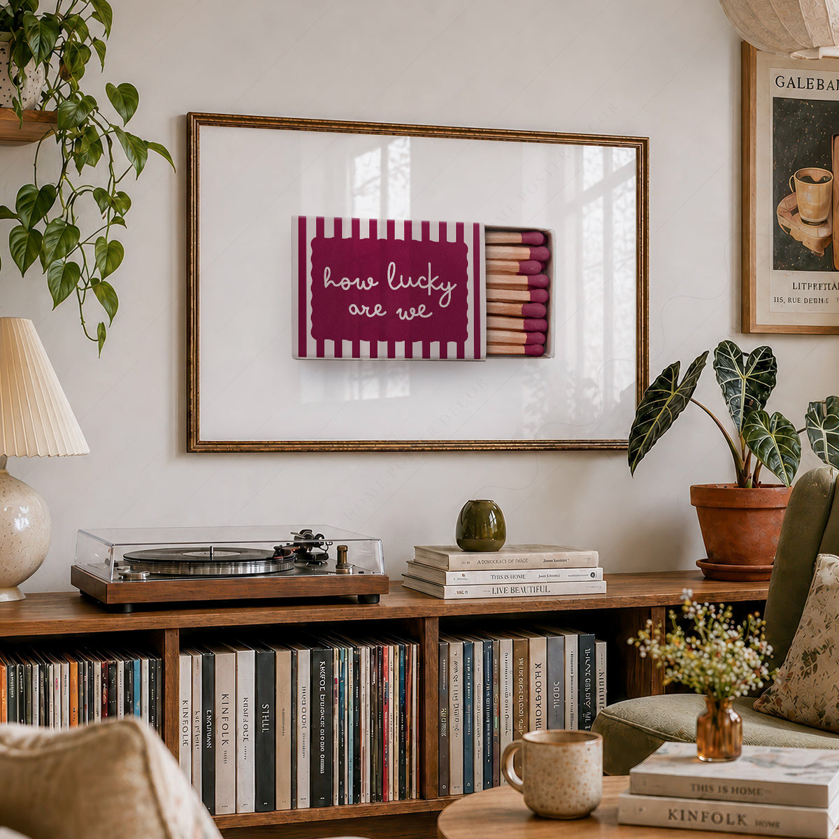 How Lucky Are We Matchbox Art Print — artwork preview 19