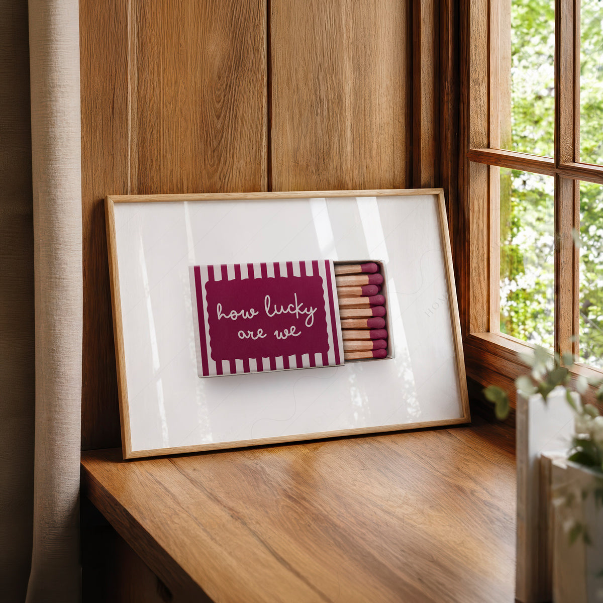 How Lucky Are We Matchbox Art Print — artwork preview 22
